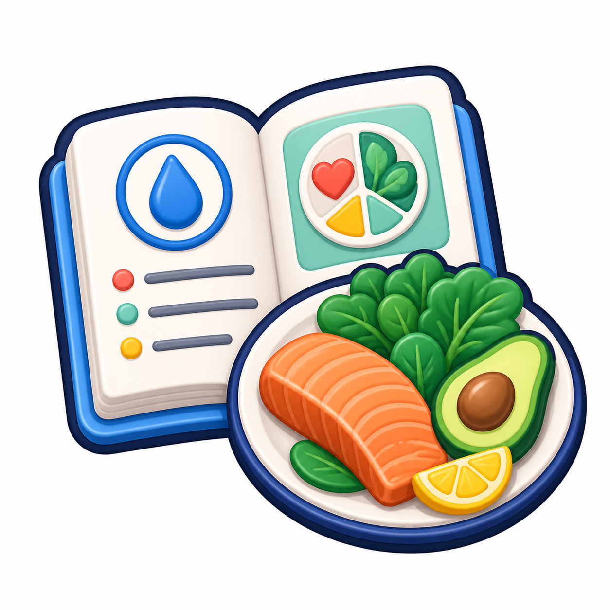 Complete Diabetic-Friendly Recipe Book — Breakfast to Dessert emoji-style icon
