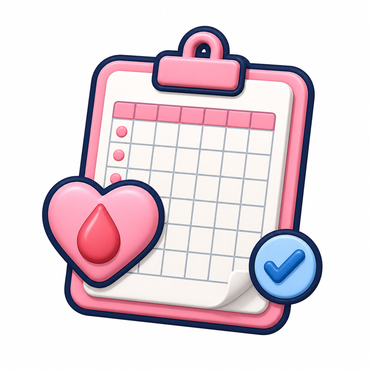 Diabetes Health Tracker — Pink Candy Edition (A4) emoji-style icon