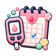 Diabetes Health Tracker — Pink Candy Edition